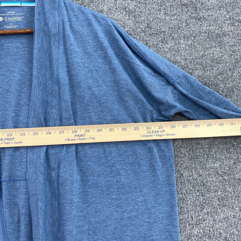 Coolibar Lumaleo Sun Wrap Women XL Blue UPF 50 Cardigan Vacation Beach Summer - Picture 6 of 11